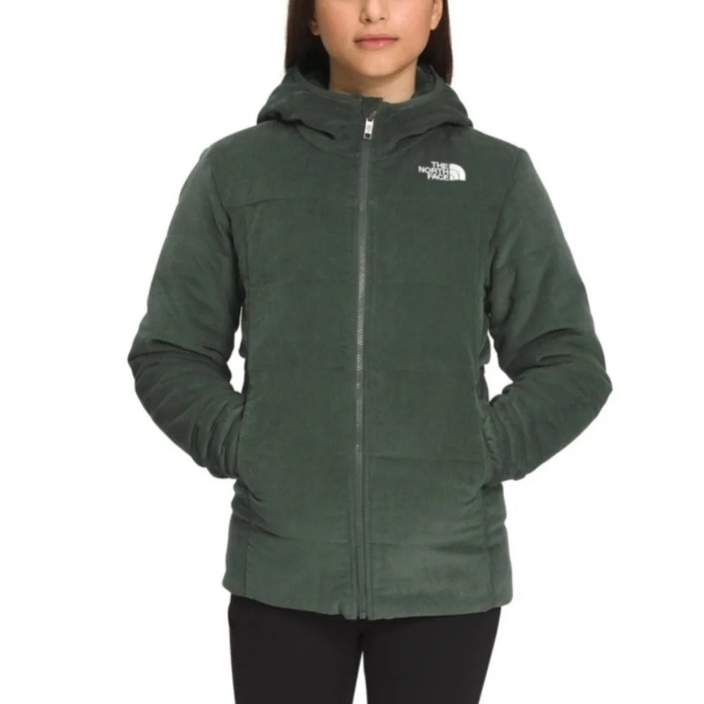 The North Face Girls Mossbud Reversible Water Repellent Hoodie Parka